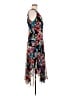 Connected Apparel 100% Polyester Floral Black Blue Cocktail Dress Size 10 - photo 4