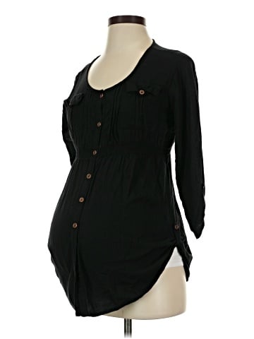 Rumor Has It! - Maternity Long Sleeve Blouse (view 1)