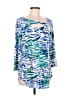 JM Collection Blue 3/4 Sleeve Top Size M - photo 1