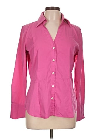 Express Design Studio 3/4 Sleeve Button-Down Shirt (view 1)