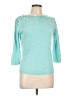Ruby Rd. 100% Acrylic Teal Pullover Sweater Size L (petite) - photo 1