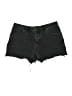 Topshop Hearts Black Denim Shorts Size 12 - photo 1