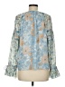 J.Crew 100% Polyester Blue Long Sleeve Blouse Size M - photo 2