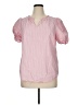 Talbots 100% Cotton Pink Short Sleeve Blouse Size XL - photo 1