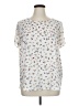 PREMISE 100% Polyester Floral White Short Sleeve T-Shirt Size XL - photo 1