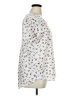 PREMISE 100% Polyester Floral White Short Sleeve T-Shirt Size XL - photo 4