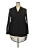 Military Hippie 100% Polyester Black Long Sleeve Blouse Size XXL - photo 1