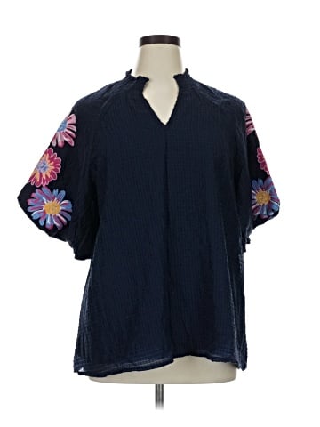 Southern Stitch Short Sleeve Blouse (view 1)