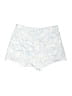 Zara 100% Cotton Paisley Blue Denim Shorts Size 10 - photo 2