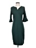 Assorted Brands Solid Teal Casual Dress Size M - photo 1