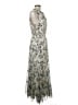Express 100% Polyester Paisley Gray Casual Dress Size M (estimated) - photo 4