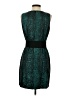 Peter Nygard 100% Polyester Paisley Teal Cocktail Dress Size 4 Petite - photo 2