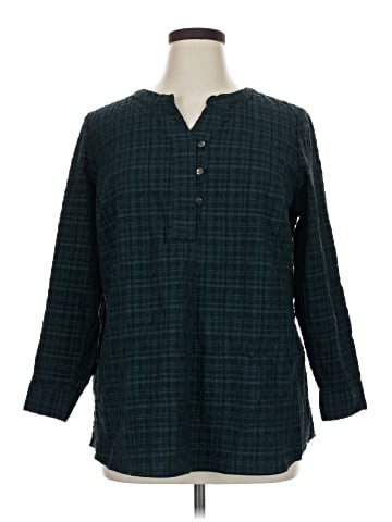 Cj Banks 3/4 Sleeve Button-Down Shirt (view 1)