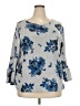 Mandy Evans Floral Blue Pullover Sweater Size 2X - photo 1