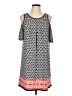 Max Studio Print Gray Casual Dress Size L - photo 1