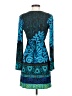 Hale Bob Print Blue Cocktail Dress Size XS - photo 2