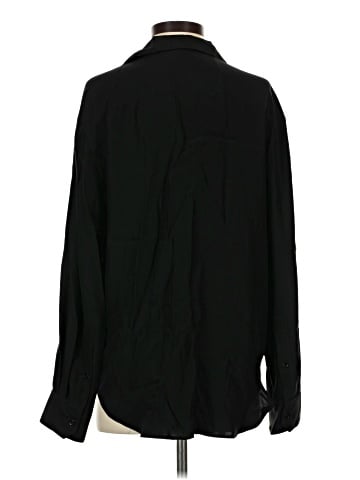 Barneys New York Long Sleeve Silk Top (view 2)