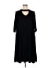 Catherines Solid Black Casual Dress Size 2X - photo 1