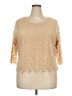 Kate Hill Tan 3/4 Sleeve Top Size 2X - photo 1