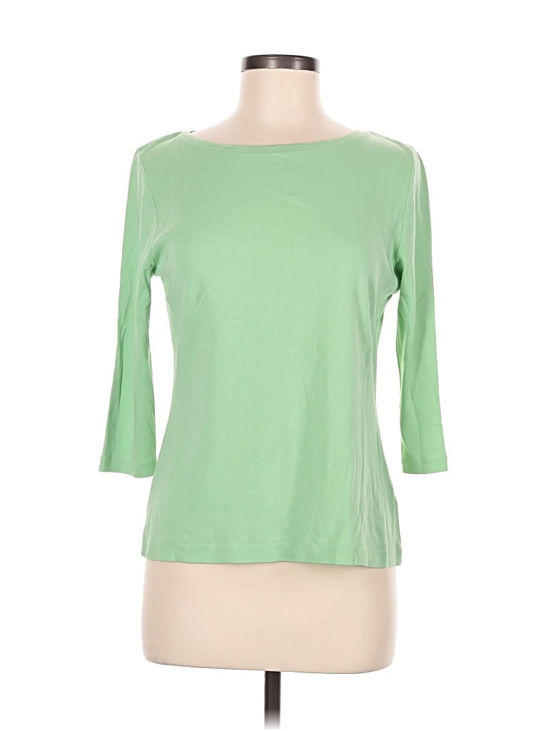 Pre-owned Talbots 3/4 Sleeve T-shirt In Green