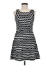 ICE Chevron-herringbone Black Casual Dress Size 8 - photo 1