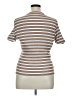 Ann Taylor Stripes Brown Short Sleeve Turtleneck Size XL - photo 2