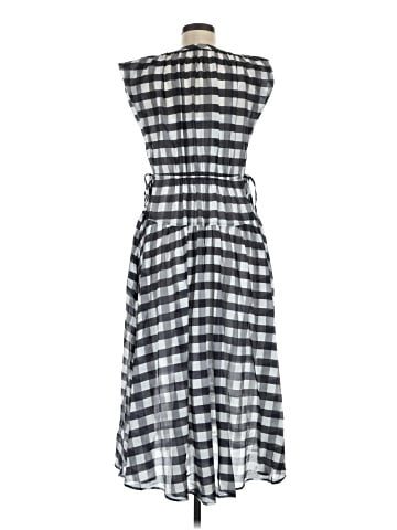 Madewell Sheer V-Neck Dolman Maxi Dress in Gingham (view 2)