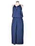White House Black Market 100% Polyester Solid Blue Jumpsuit Size 14 - photo 1