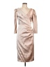 Theia Metallic Silver Cocktail Dress Size 10 - photo 1