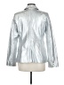 Central Park West 100% Polyurethane Metallic Silver Blazer Size M - photo 2