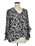 Vince Camuto 100% Polyester Black Long Sleeve Blouse Size XL - photo 1