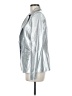 Central Park West 100% Polyurethane Metallic Silver Blazer Size M - photo 5