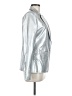 Central Park West 100% Polyurethane Metallic Silver Blazer Size M - photo 4