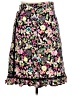 R.Q.T Floral Black Casual Skirt Size 14 - photo 2