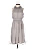 Francesca's 100% Polyester Solid Gray Cocktail Dress Size S - photo 1