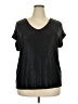 Maurices Metallic Black Short Sleeve Top Size XXL - photo 1