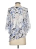 Alex Evenings 100% Polyester Silver 3/4 Sleeve Blouse Size S - photo 2
