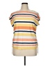 Chaps Stripes Yellow Orange Short Sleeve Top Size XL - photo 1