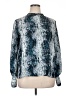 Worthington 100% Polyester Animal Print Blue Long Sleeve Blouse Size XL - photo 1