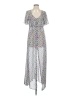 Xhilaration 100% Polyester Paisley Silver Casual Dress Size Sm - Med - photo 1