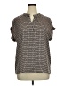 Pleione 100% Polyester Gray Short Sleeve Blouse Size XL - photo 1