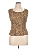 Alberto Makali 100% Polyester Brown Sleeveless Top Size XL - photo 1