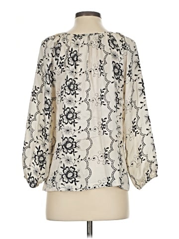 Nieves Lavi 3/4 Sleeve Silk Top (view 2)