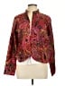 Chico's 100% Silk Paisley Red Jacket Size Lg (2) - photo 1