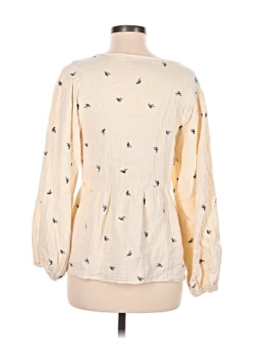 Madewell Lightspun Peplum Wrap Top in Tiny Bows (view 2)