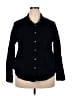 Jachs Girlfriend Solid Black Long Sleeve Button-Down Shirt Size XXL - photo 1