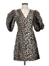 Ganni Animal Print Tan Cocktail Dress Size EU 36 / US 6 - photo 1