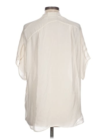 Vince. Short Sleeve Silk Top (view 2)