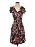 Liz Claiborne Print Brown Casual Dress Size XS - photo 1