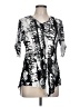 Sno Skins Silver 3/4 Sleeve Blouse Size L - photo 1